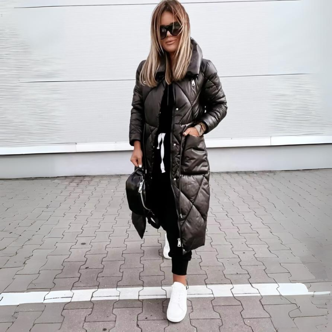 Elegant Quilted Women's Coat - Elara