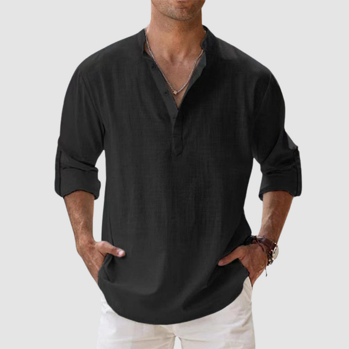Lewis Breathable Linen Shirt - Elena Harper