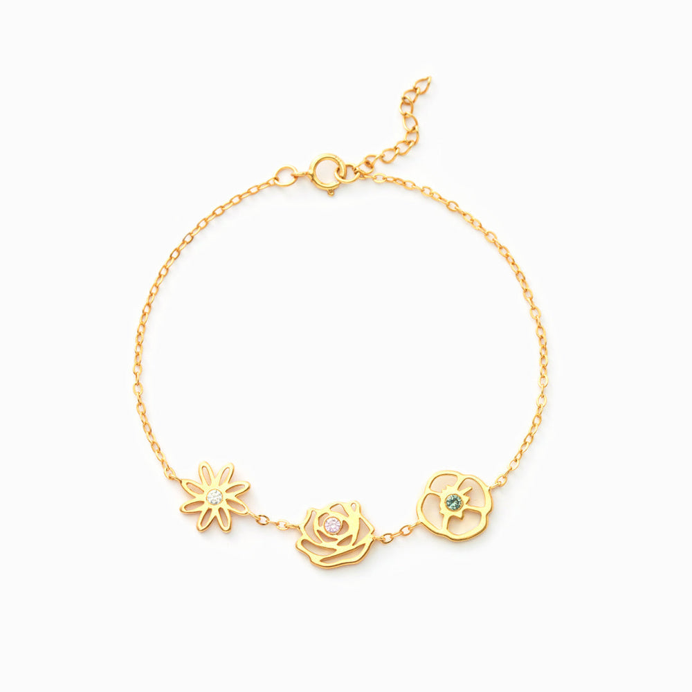 Birth Flowers Bracelet-Meaningful Family Jewelry - Elena Harper