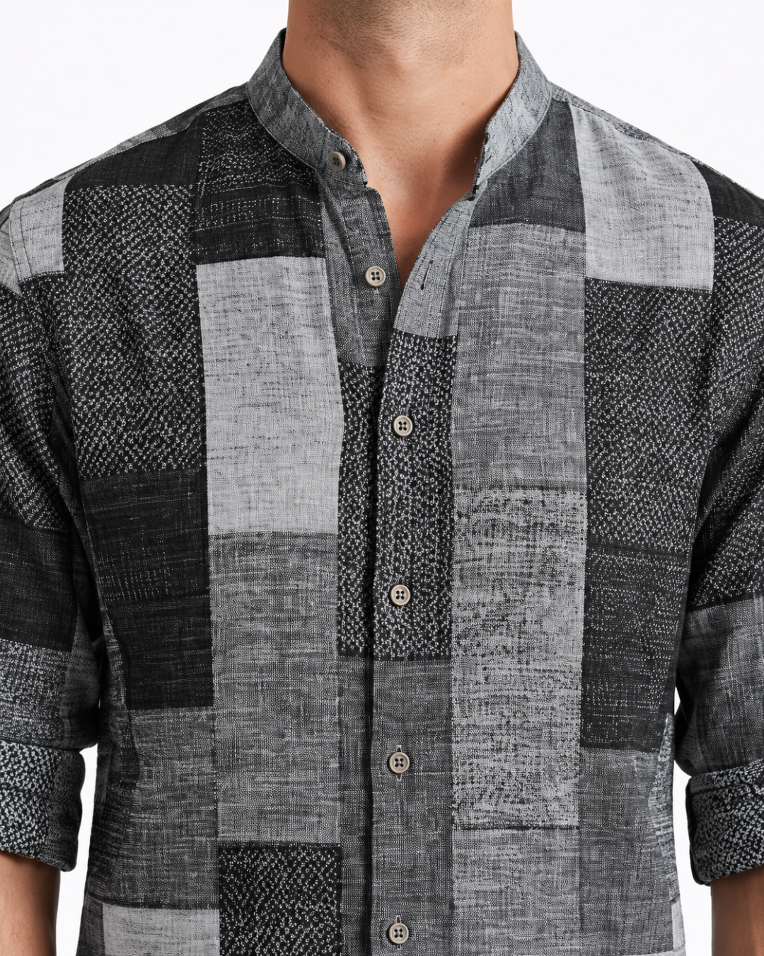 Textured 3D Print Polo Shirt For Men