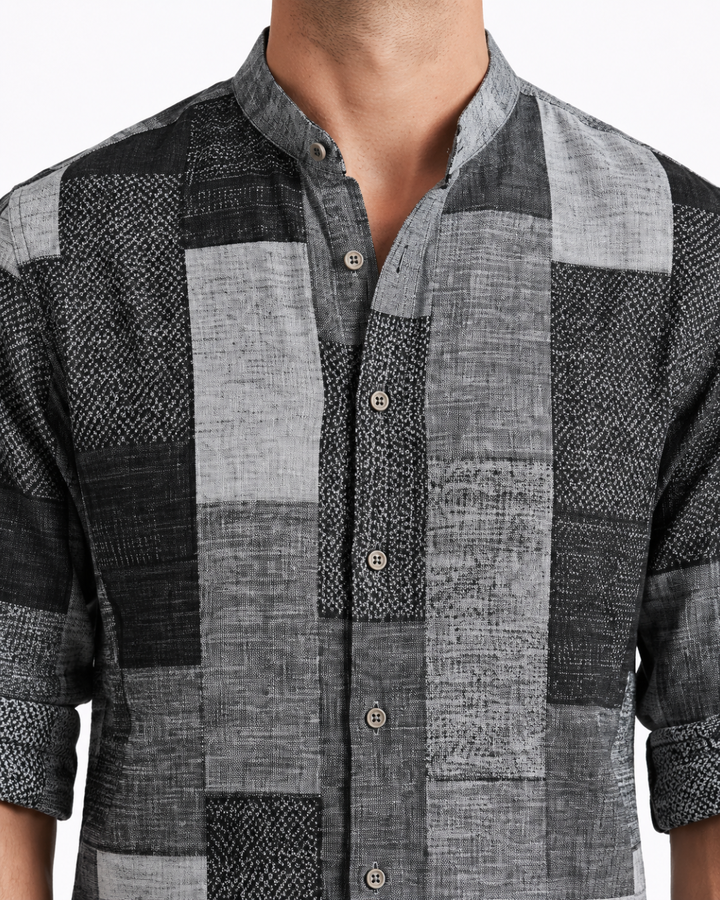 Textured 3D Print Polo Shirt For Men
