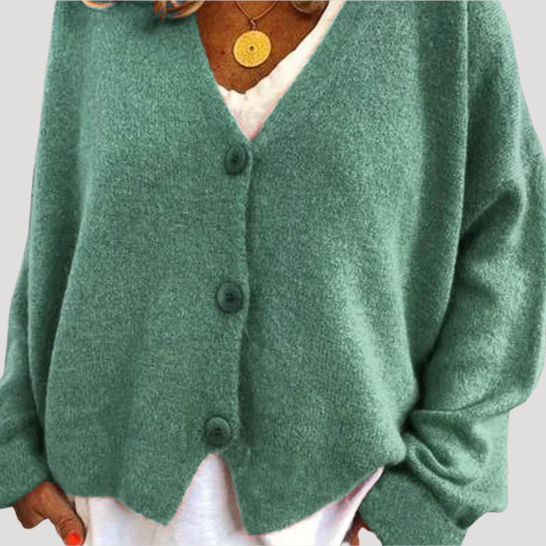 Women's Buttoned Casual Fit Cardigan