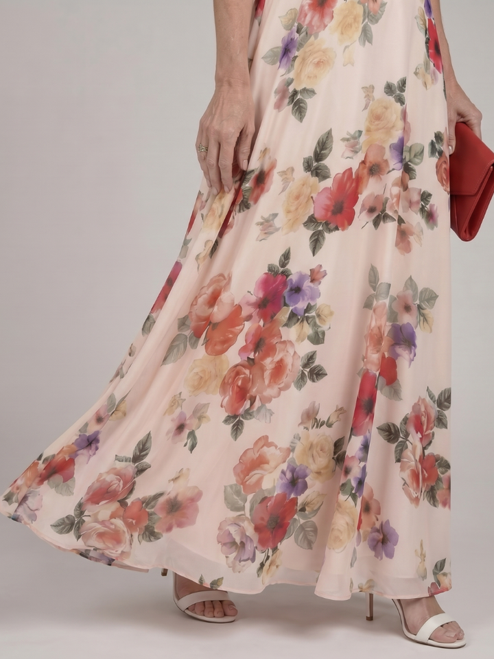 Elarose Sleeveless Flowing Skirt Maxi Dress - Elena Harper