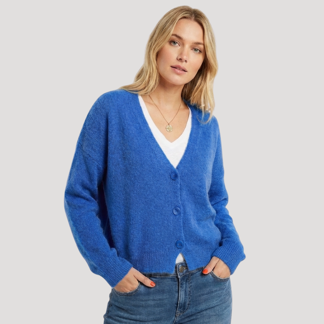 Women's V-Neck Buttoned Cardigan