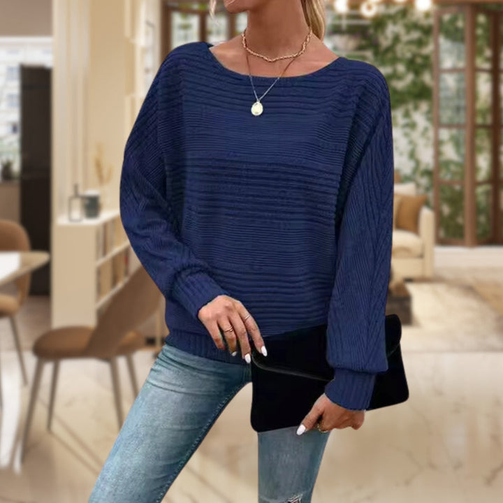 Trendy Women's Jumper with Contemporary Texture - Emma