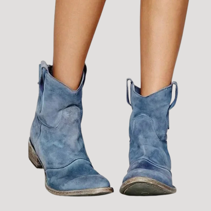 Women's Slip-On Block Heel Ankle Boots