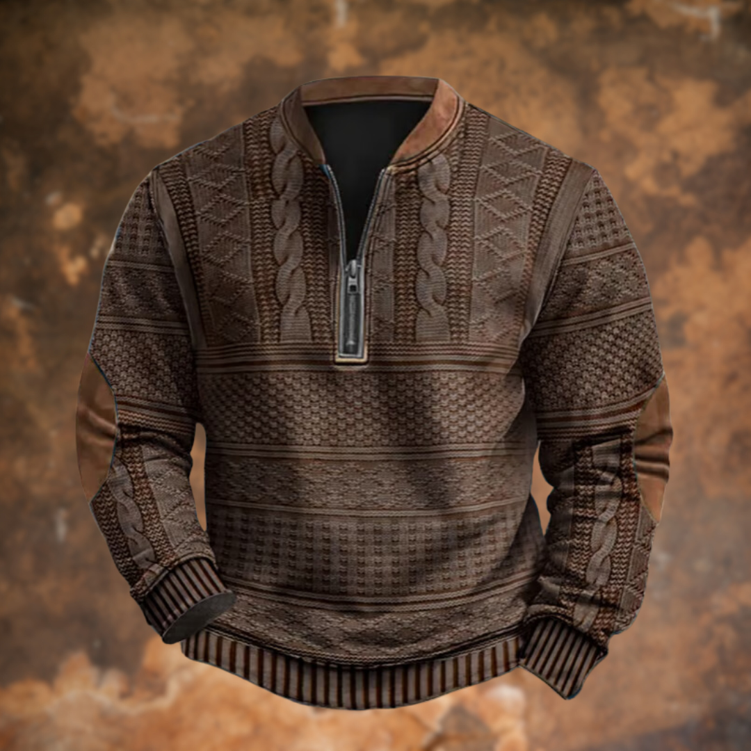Sven | Men's Classic Winter Jacket with Zipper and Shearling Lining