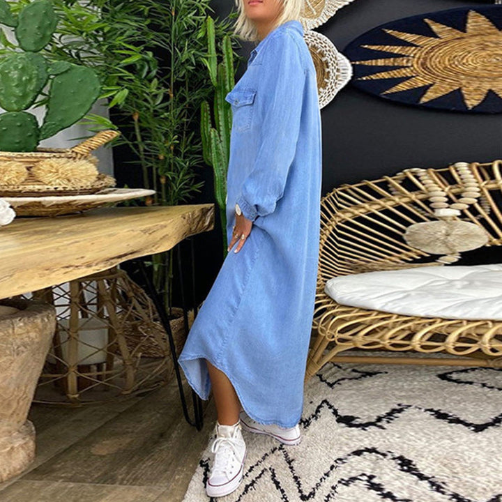 Terenza Tummy Covering Denim Dress - Elena Harper