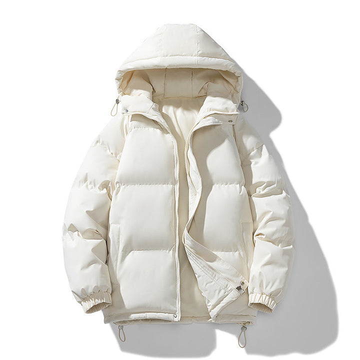 Padded Puffer Winter Jacket for Men with Hood and Zipper