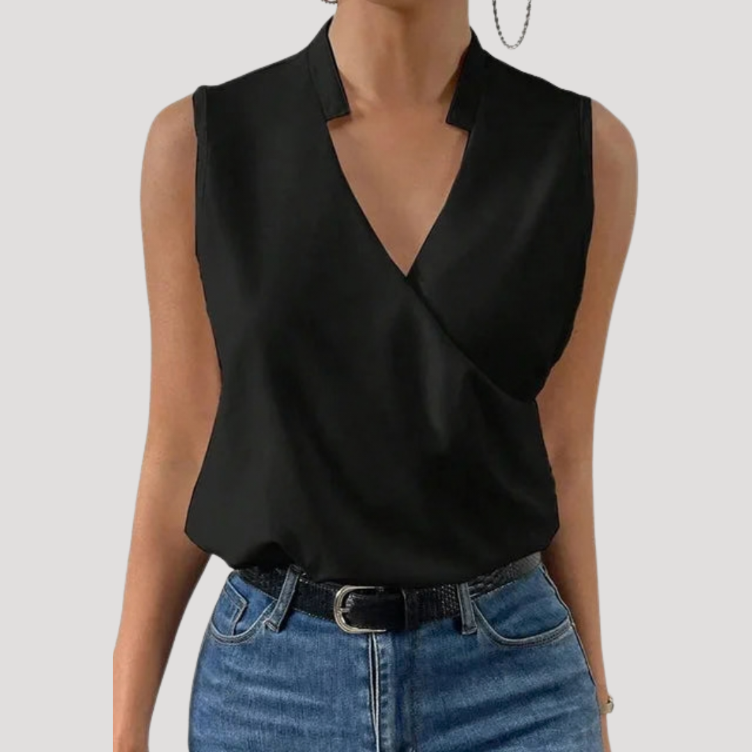 Chic Women's Sleeveless V-Neck Top