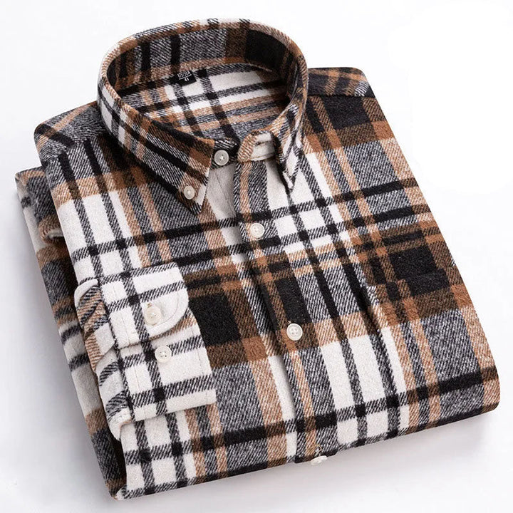 Hansamu - Elegant Long Sleeve Shirt With Button