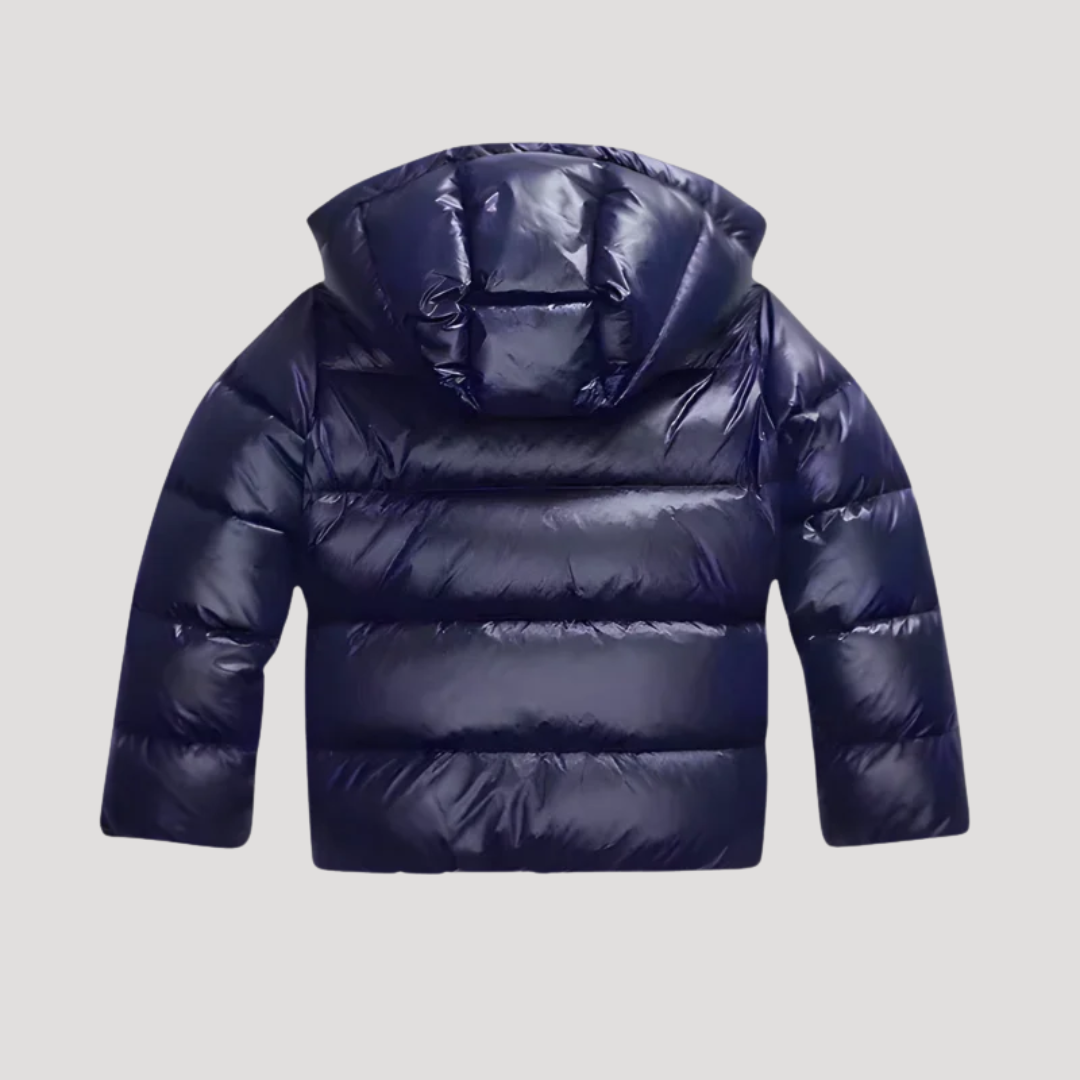 Women's Quilted Hooded Jacket with Zipper Closure