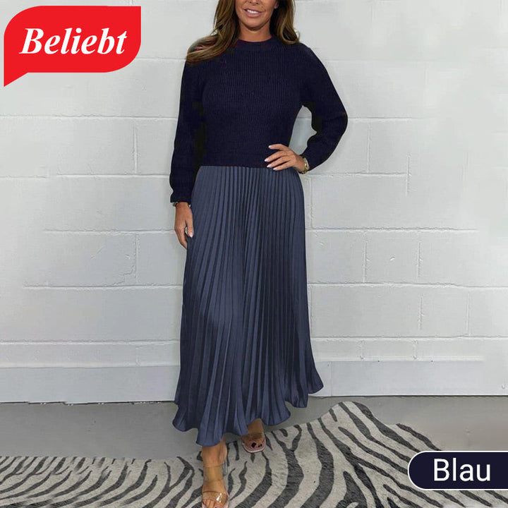 Sophie Elegant Pleated Dress - Elena Harper
