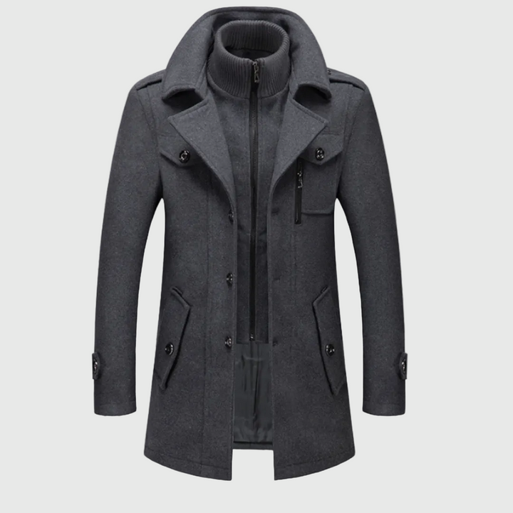 Angelo Elegant Warm Men's Coat, view 3 - Elena Harper