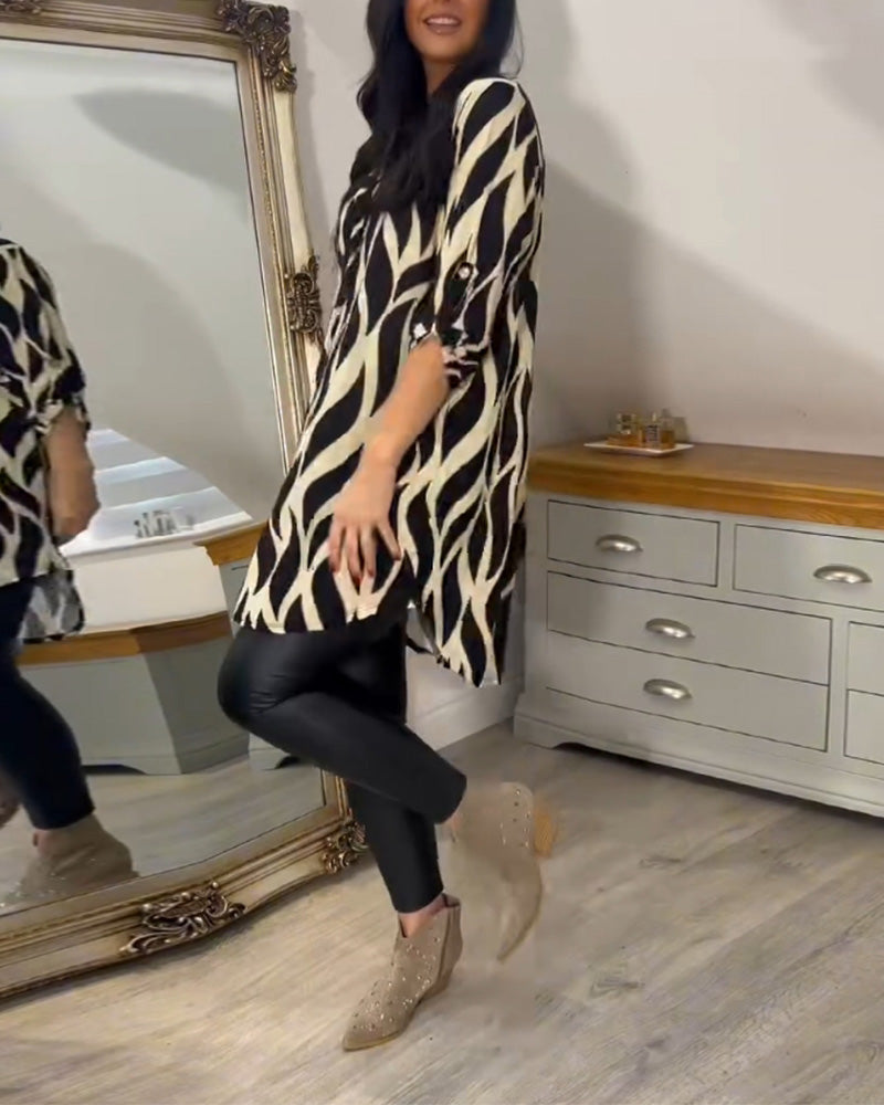 CHIC PRINTED BLOUSE FOR WOMEN