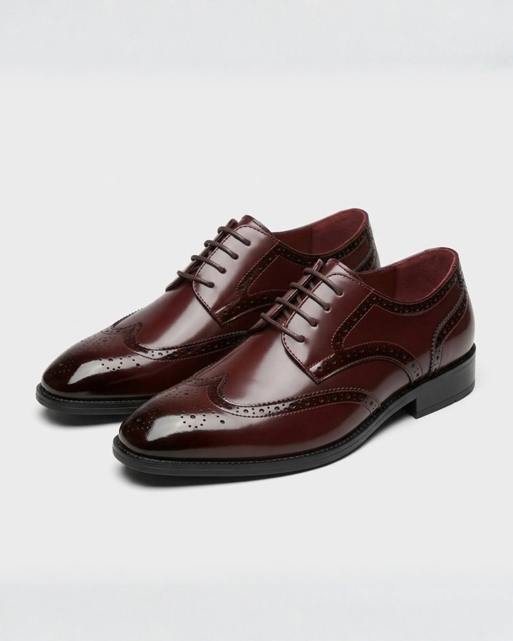Brogue Lace-Up Dress Shoes For Men