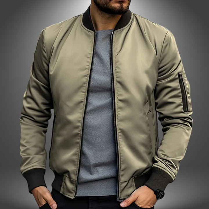 Classic Zip Bomber Jacket for Men - Elena Harper