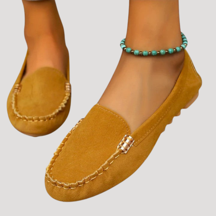 Casual Women’s Flat Shoes with Visible Stitching
