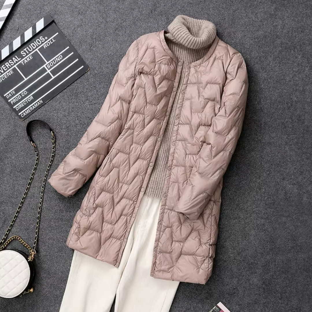 Women's Elegant Puffer Jacket - Stay Warm in Style