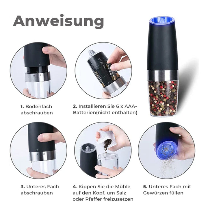GraviGrind™ - Electric Salt and Pepper Mill