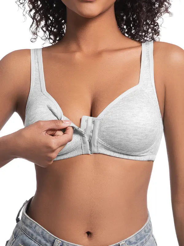Enrica Wireless Support Bra with Hook Closure, view 4 - Elena Harper