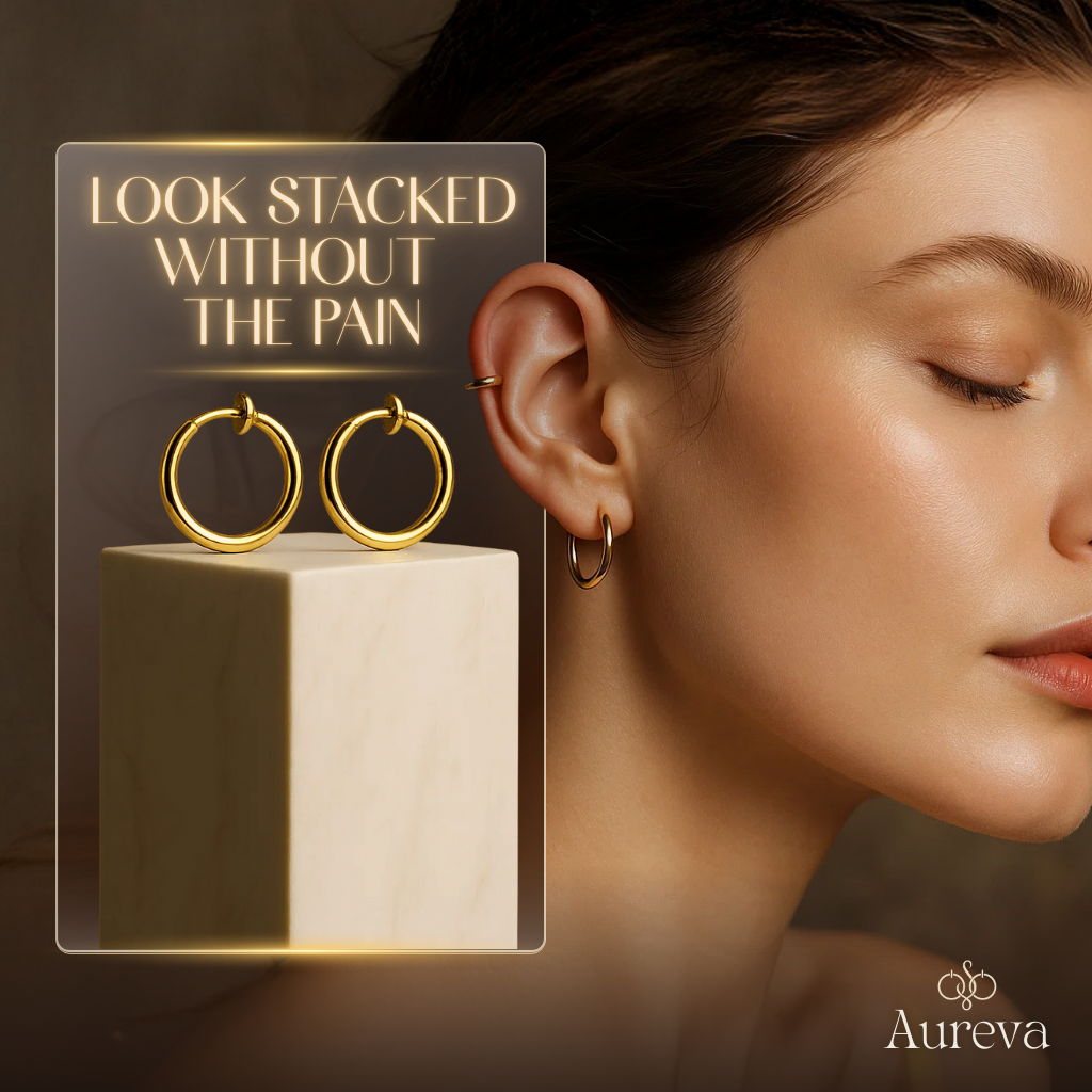 Aureva Retractable Clip-On Comfort Earrings - Elena Harper