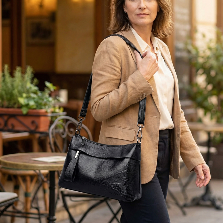 Carria Soft Leather Crossbody With 3 Compartments - Elena Harper