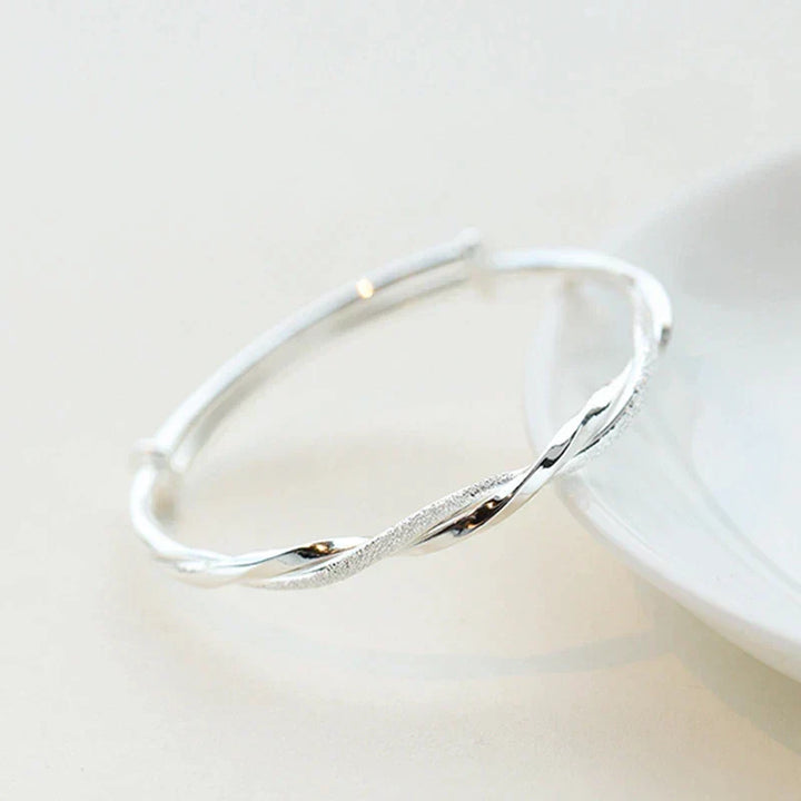 Twisted Silver Bracelet – Carrie