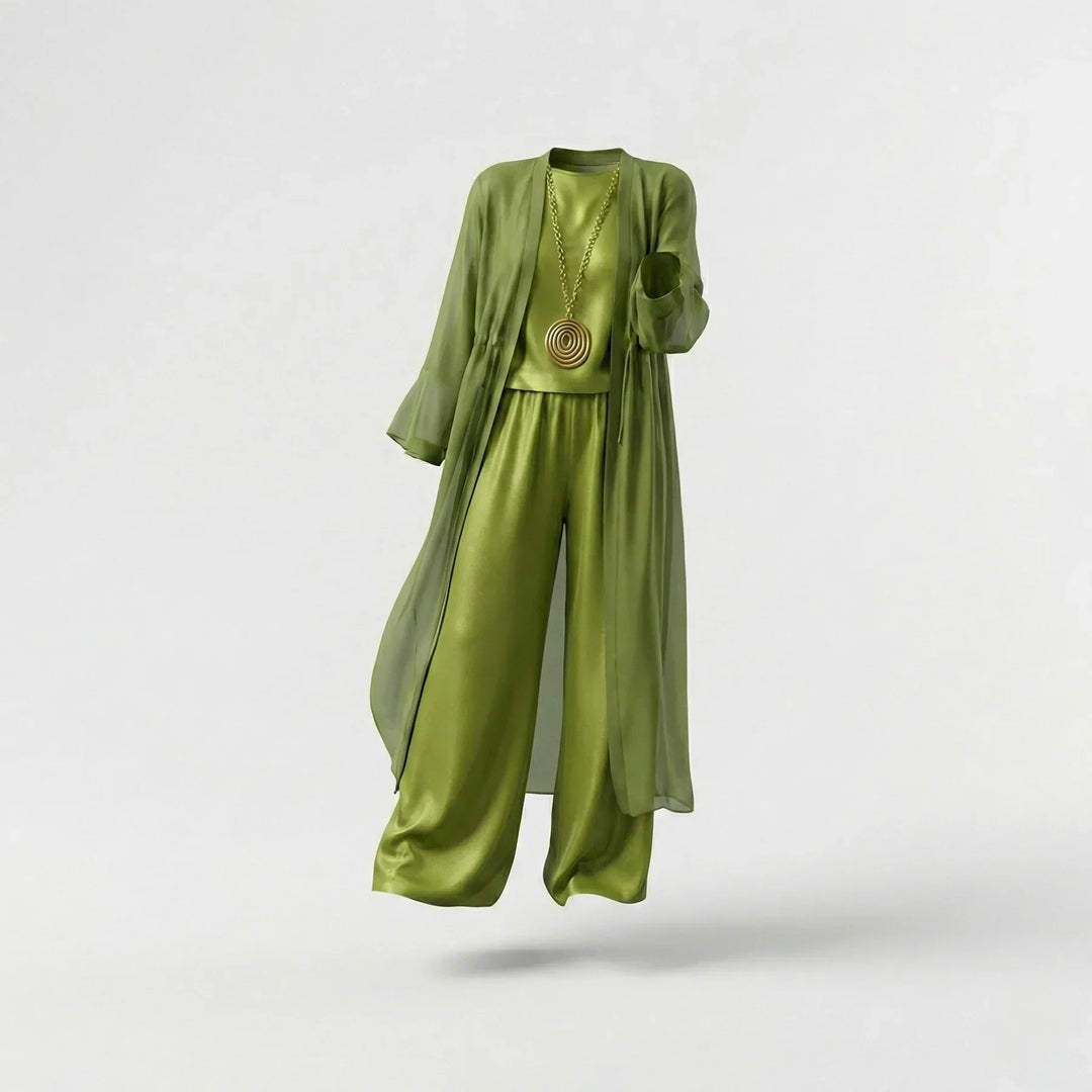 Bryony | Relaxed Drapey Tunic and Wide-Leg Pants Co-Ord Set