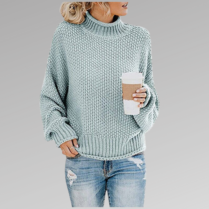 Antonia | Women's Relaxed Turtleneck Sweater with Full Fold Neck