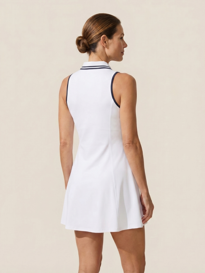 Anise Sleeveless Zip Collar Tennis Dress - Elena Harper