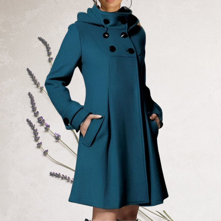 Refined Knee-Length Trench Coat for Women, view 2 - Elena Harper