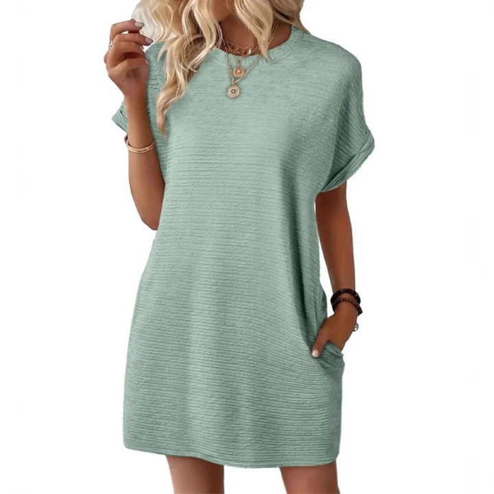 Sophia Laid-back Chic T-shirt Dress - Elena Harper
