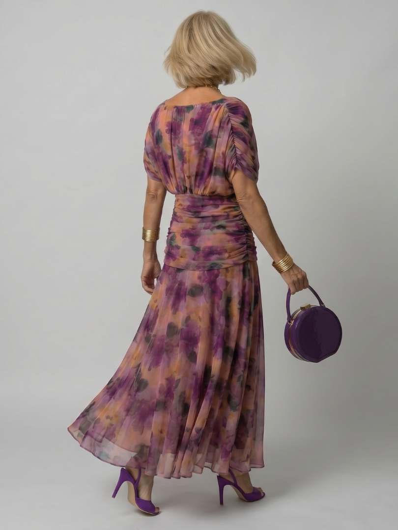 Calen Off Shoulder Flow Midi Dress - Elena Harper