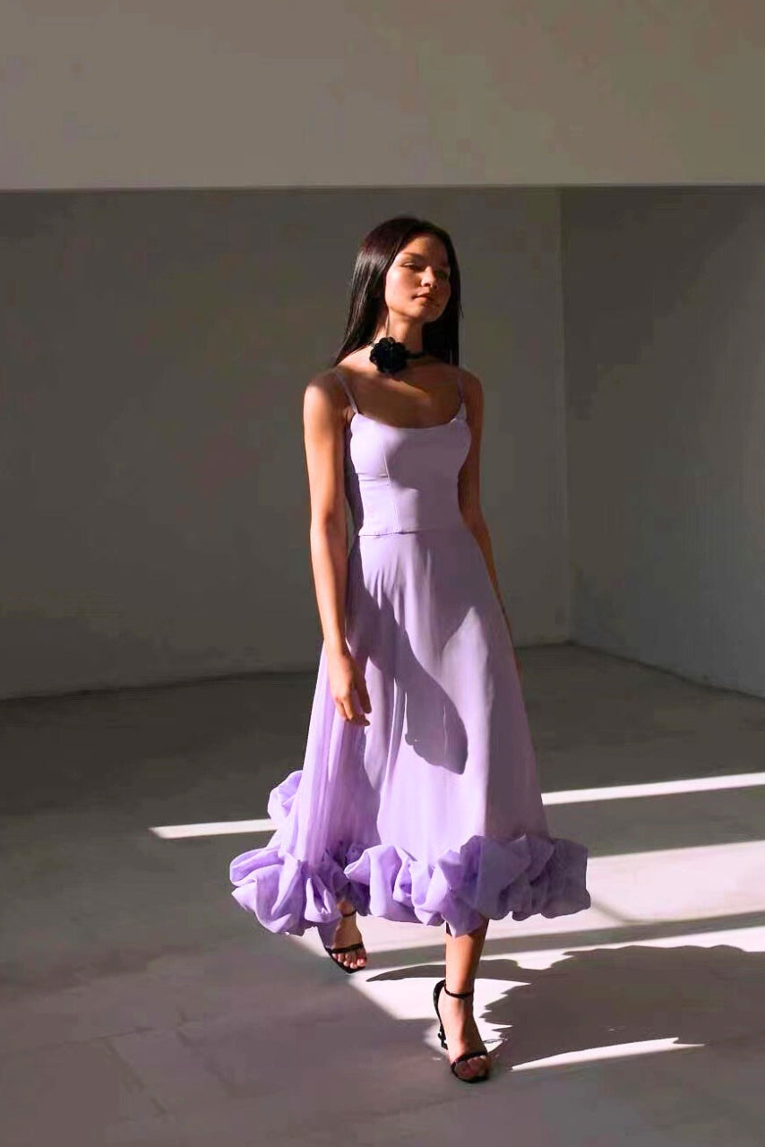 Blair Graceful Flowing Midi Dress - Elena Harper