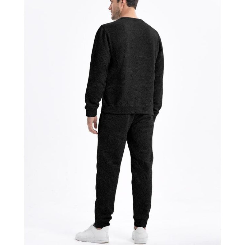 Axel Men's Jogging Suit Set 2-Piece Structured Sweatshirt, view 3 - Elena Harper