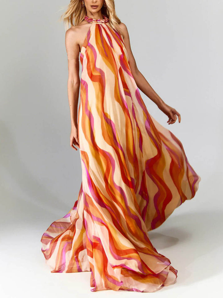 Marlyn Backless Maxi Dress With Halter Neck - Elena Harper
