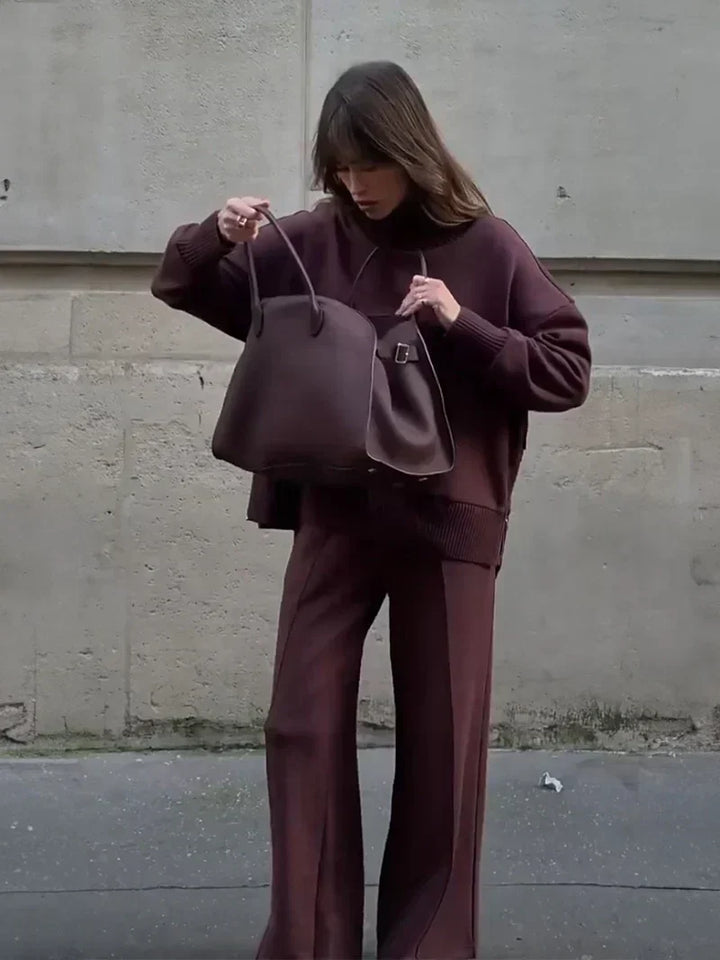 Women's Oversized Sweatshirt Trousers Co-ord Set, view 4 - Elena Harper