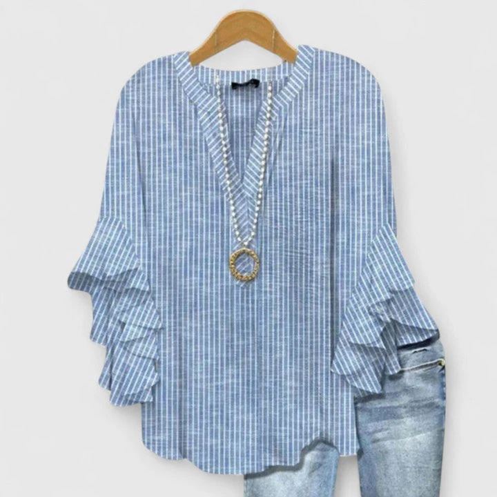 Viviane | Women's Floral Ruffle Sleeve Casual Top