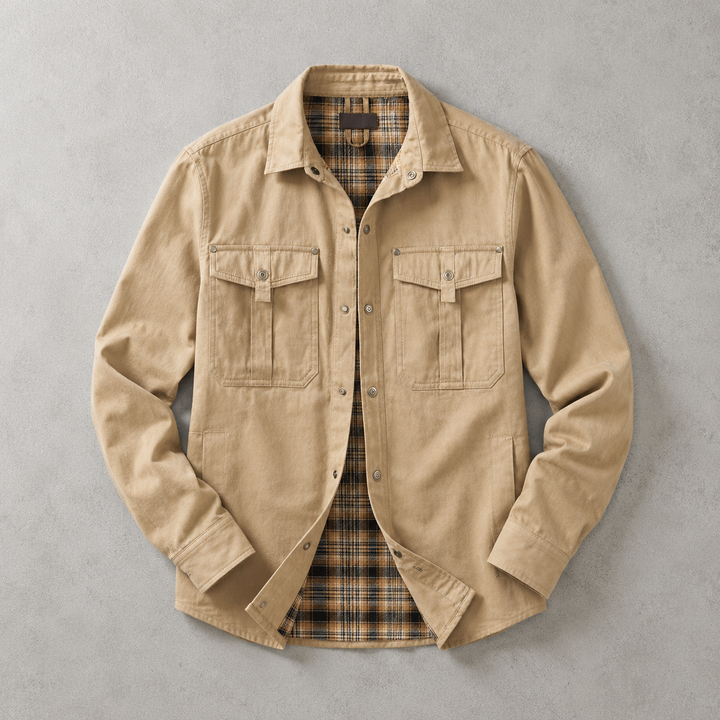 Davos Flannel-Lined Overshirt Shacket