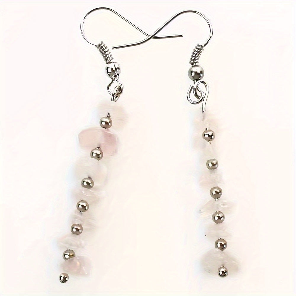 Boho Colorful Natural Gemstone Drop Earrings - Elena Harper