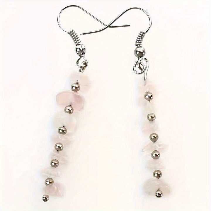 Boho Colorful Natural Gemstone Drop Earrings - Elena Harper