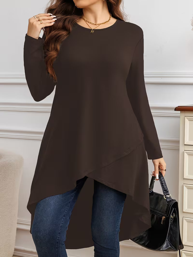 Neasa Elegant Long Sleeve T-Shirt - Elena Harper