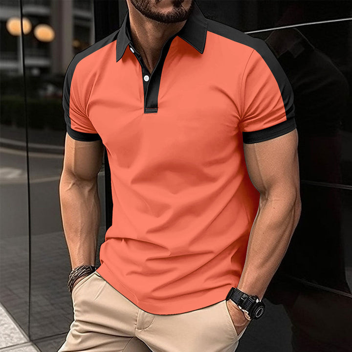 Short Sleeve Business Shirt for Men Casual Summer Polo