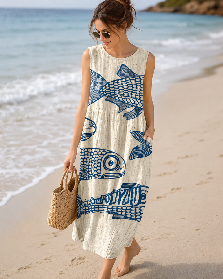 Ameline™ | Airy Floral Midi Dress