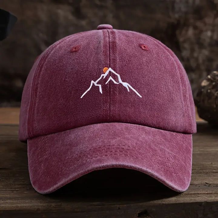 Ermil Embroidered Baseball Cap with Mountain Peak, view 8 - Elena Harper