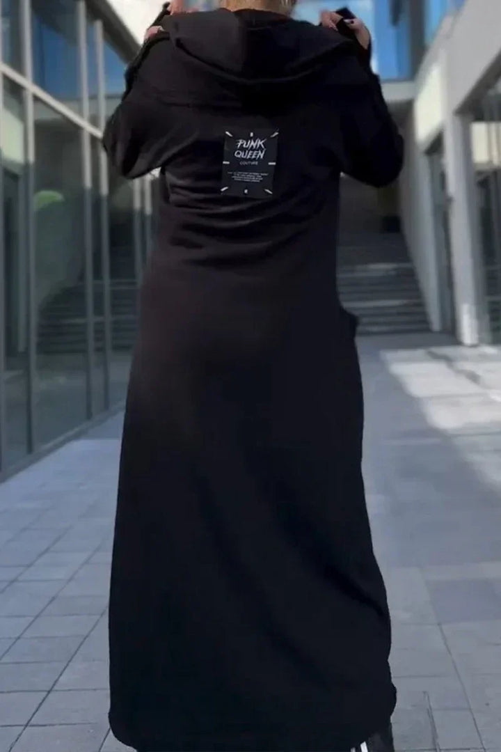 RILEY – FUTURISTIC HOODED LONG COAT