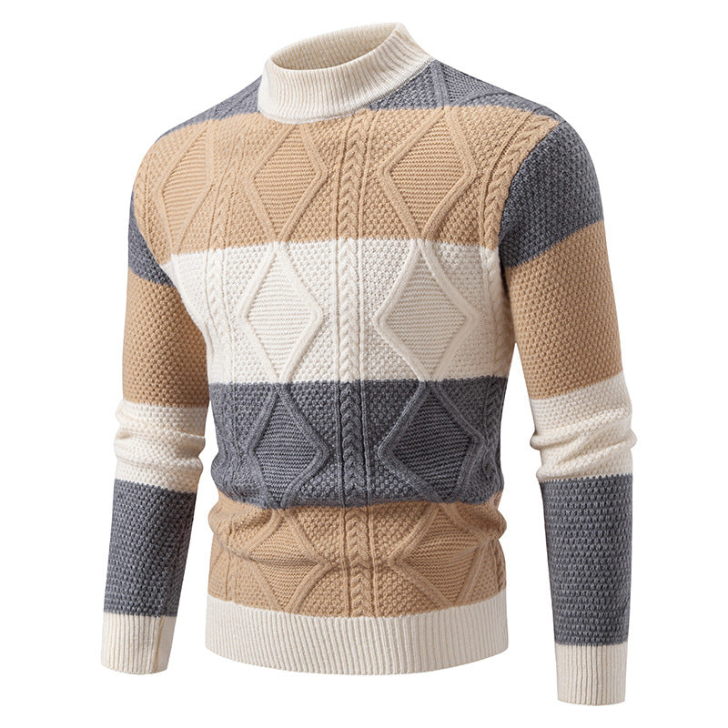 Men's Sweater with Braided Knit Effect - Elric