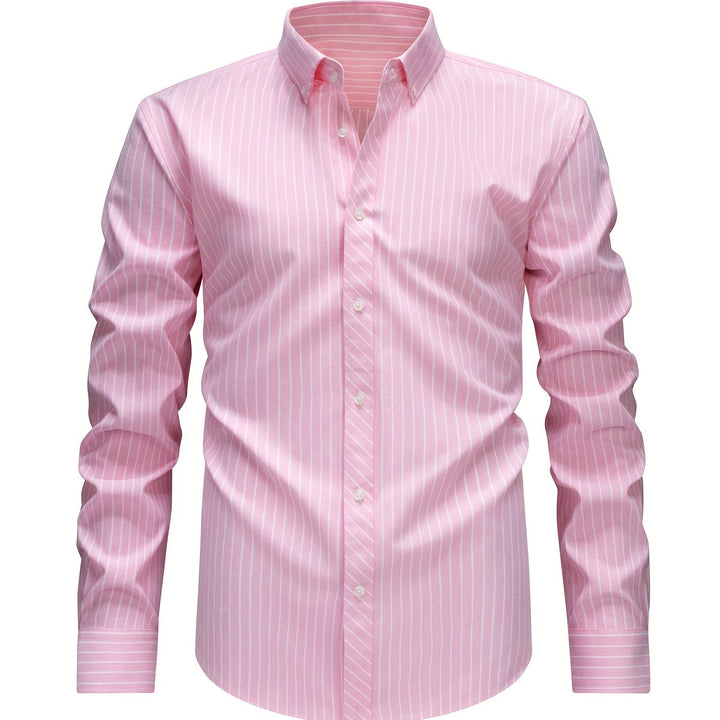 Striped Shirt with Buttons for Men - Elena Harper