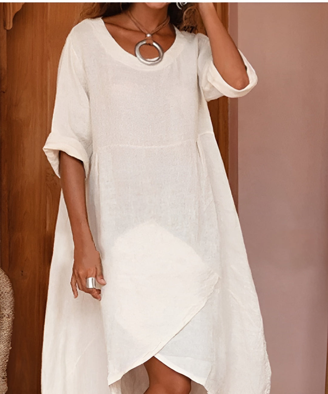 Aiva Retro and Cozy Autumn Dress - Elena Harper